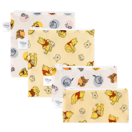 Disney Food Safe Reusable Snack and Sandwich Bags, Winnie the Pooh | Bumkins