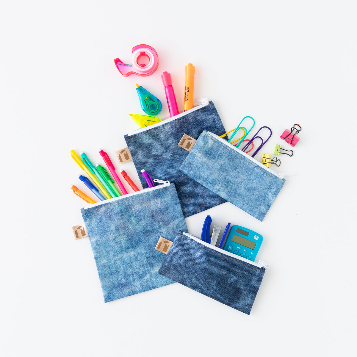 Reusable Snack Bag 4 Pack: Denim On Denim | Bumkins