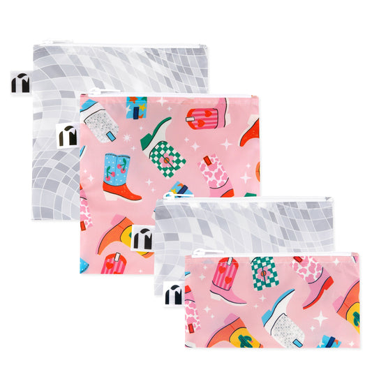Reusable Snack Bag 4 Pack: Disco Boots | Bumkins