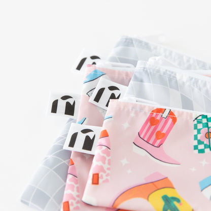 Reusable Snack Bag 4 Pack: Disco Boots | Bumkins