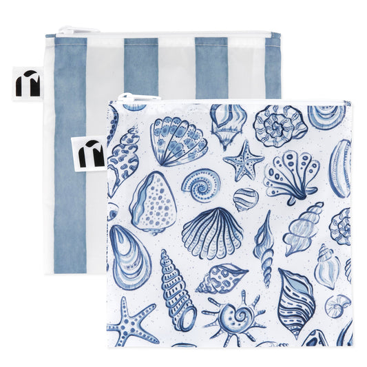 Reusable Snack Bag, Large 2 Pack: Coastal | Bumkins