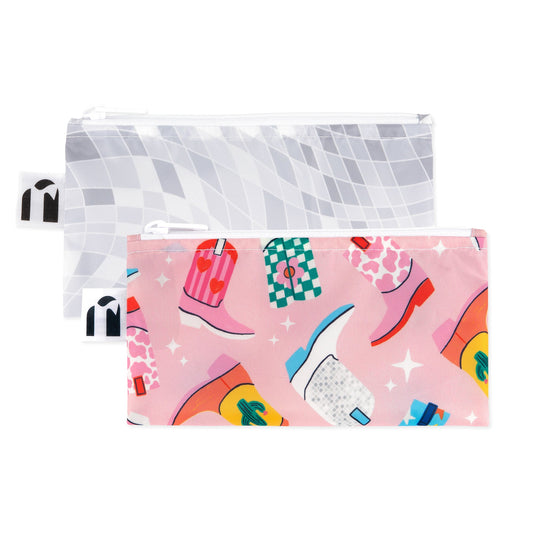 Reusable Snack Bag, Small 2 Pack: Disco Boots | Bumkins