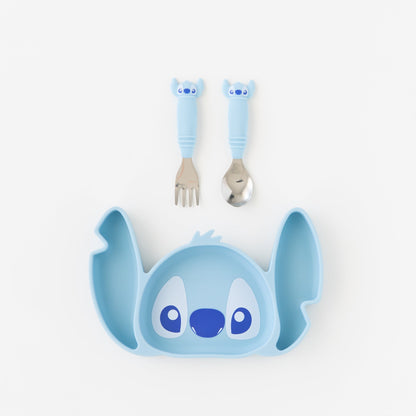 Grip Dish Essential Toddler 3-Piece Mealtime Set: Disney Stitch | Bumkins