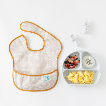 Grip Dish Essential Infant 4-Piece Mealtime Set: Marble | Bumkins