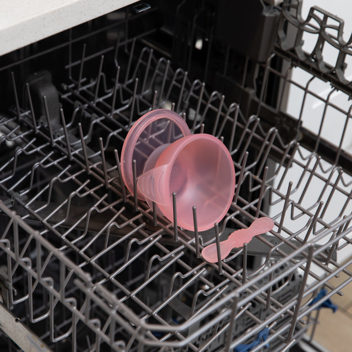 First Foods Essential 5-Piece Mealtime Set: Pink Jelly | Bumkins