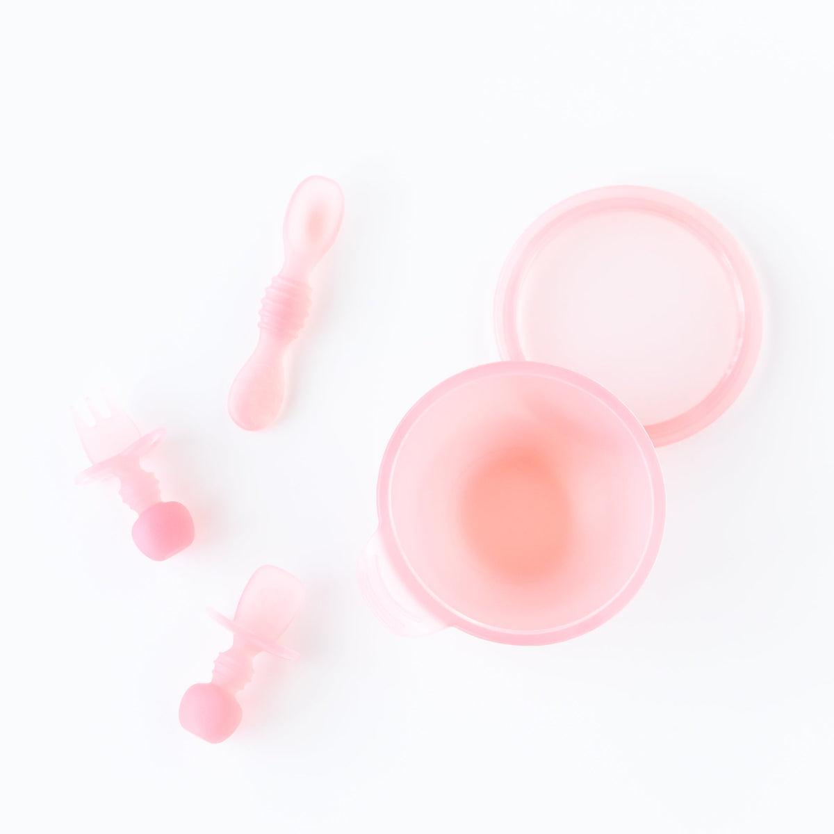 First Foods Essential 5-Piece Mealtime Set: Pink Jelly | Bumkins