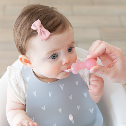 First Foods Essential 5-Piece Mealtime Set: Pink Jelly | Bumkins