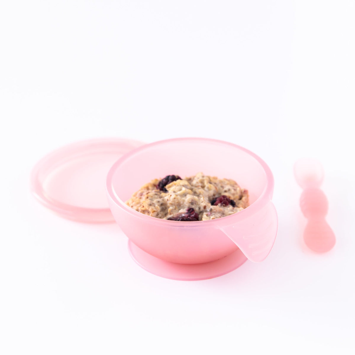 First Foods Essential 5-Piece Mealtime Set: Pink Jelly | Bumkins