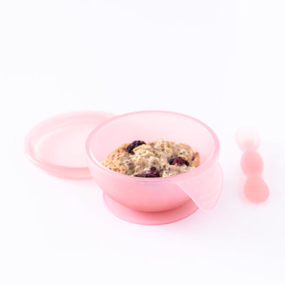First Foods Essential 5-Piece Mealtime Set: Pink Jelly | Bumkins