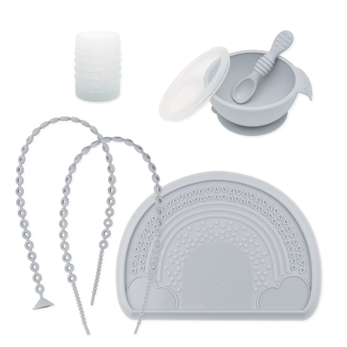 Baby-Led Weaning Deluxe 7-Piece Set: Gray | Bumkins