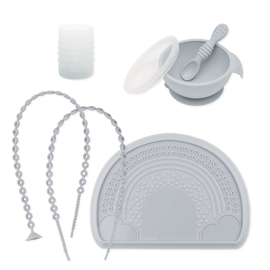 Baby-Led Weaning Deluxe 7-Piece Set: Gray | Bumkins