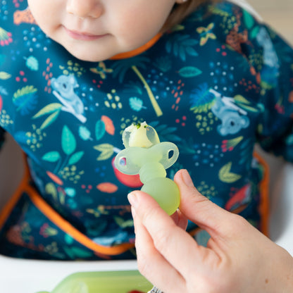 Grip Dish Deluxe Infant 5-Piece Mealtime Set: Green Jelly | Bumkins