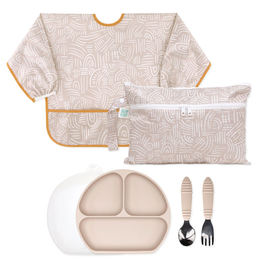 On-The-Go Mealtime 6-Piece Set: Wander + Sand | Bumkins