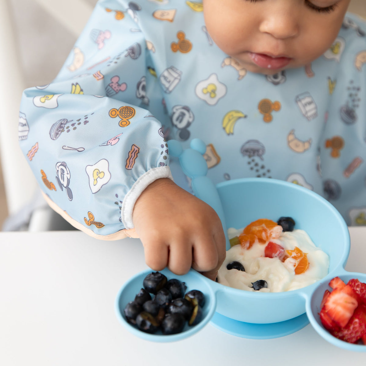 On-The-Go Mealtime 5-Piece Set: Mickey + Minnie Mouse Sunny Side Up Bl | Bumkins