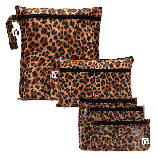 The Commuter Deluxe 5-Piece Set: Leopard | Bumkins