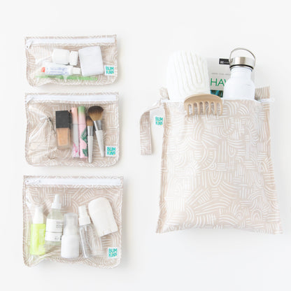 Boho Wander Print Waterproof Wet Bag + Clear Travel Bags | Bumkins