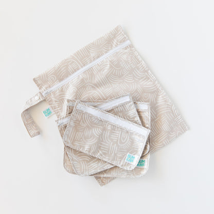 Boho Wander Print Waterproof Wet Bag + Clear Travel Bags | Bumkins