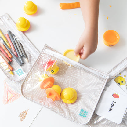 Boho Wander Print Waterproof Wet Bag + Clear Travel Bags | Bumkins