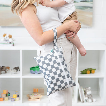 Gray Check Lightweight Travel Bag Set, 5-Piece | Bumkins