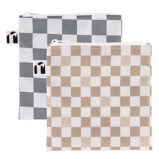 Reusable Snack Bag, Large 2 Pack: Double Check | Bumkins