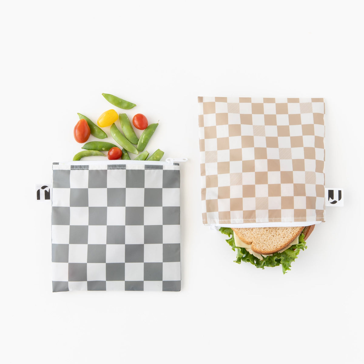 Reusable Snack Bag, Large 2 Pack: Double Check | Bumkins