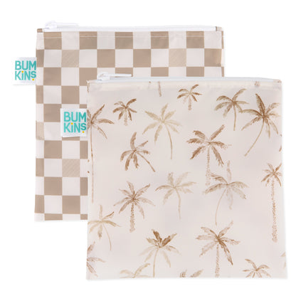 Reusable Snack Bag, Large 2 Pack: Palm Check | Bumkins