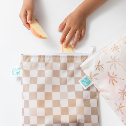 Reusable Snack Bag, Large 2 Pack: Palm Check | Bumkins