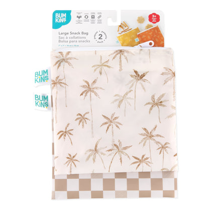 Reusable Snack Bag, Large 2 Pack: Palm Check | Bumkins