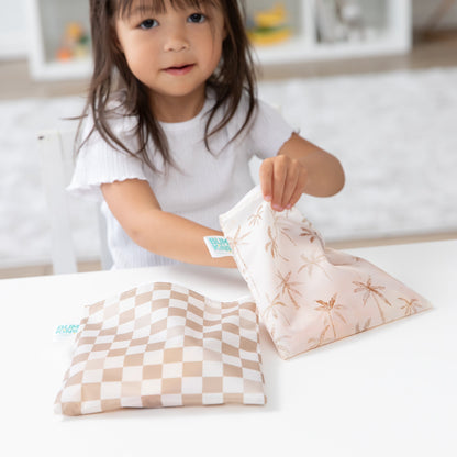 Reusable Snack Bag, Large 2 Pack: Palm Check | Bumkins