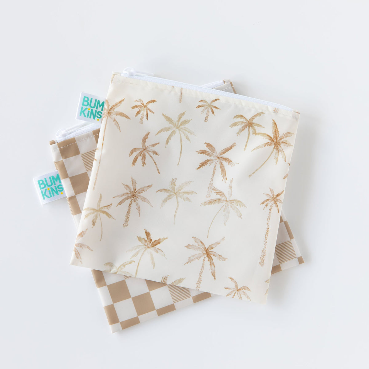 Reusable Snack Bag, Large 2 Pack: Palm Check | Bumkins