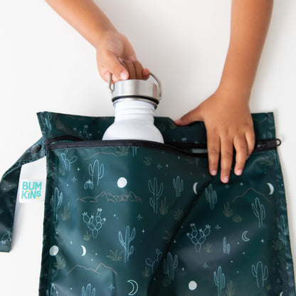 Waterproof Storage Wet Bag for On-the-Go, Starry Cactus Print | Bumkins
