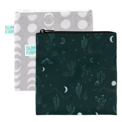 Reusable, Food-Safe Large Snack Bag 2 Pack, Desert Night | Bumkins