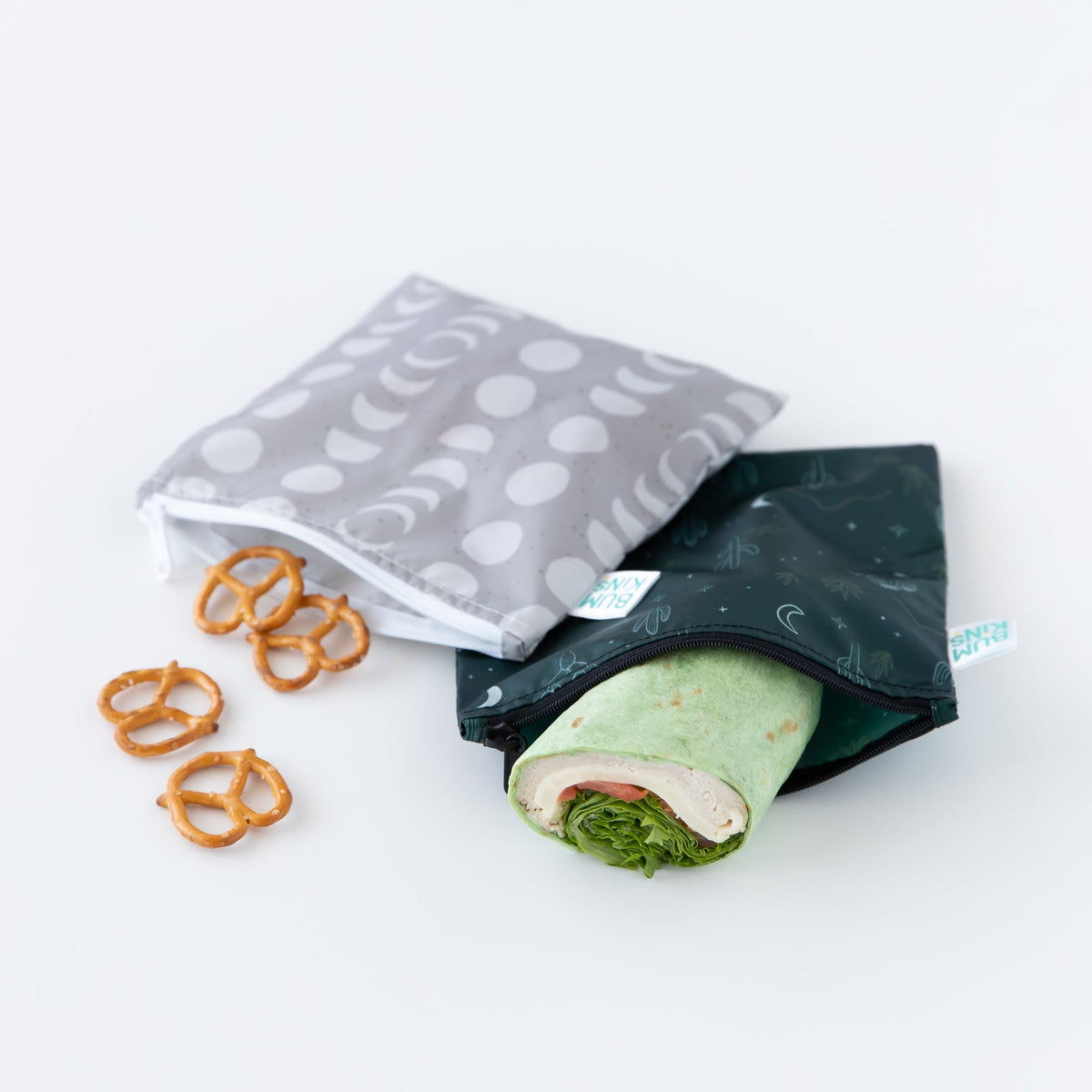 Reusable, Food-Safe Large Snack Bag 2 Pack, Desert Night | Bumkins