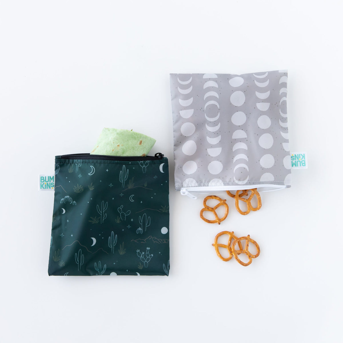 Reusable, Food-Safe Large Snack Bag 2 Pack, Desert Night | Bumkins