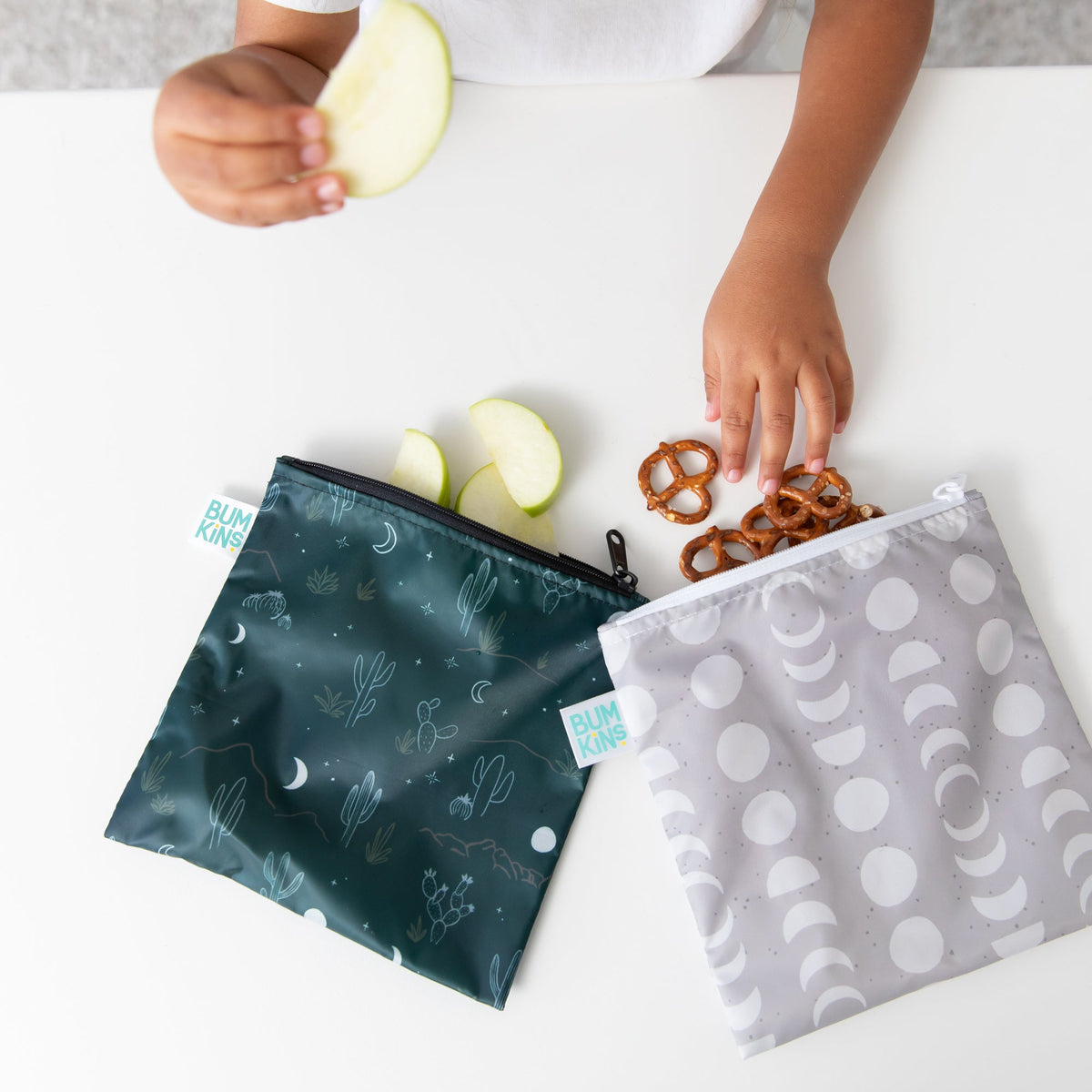 Reusable, Food-Safe Large Snack Bag 2 Pack, Desert Night | Bumkins