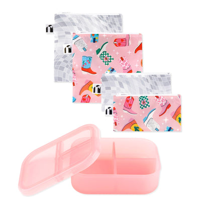 Lunchbox Legends 6-Piece Set: Disco Pink Jelly | Bumkins