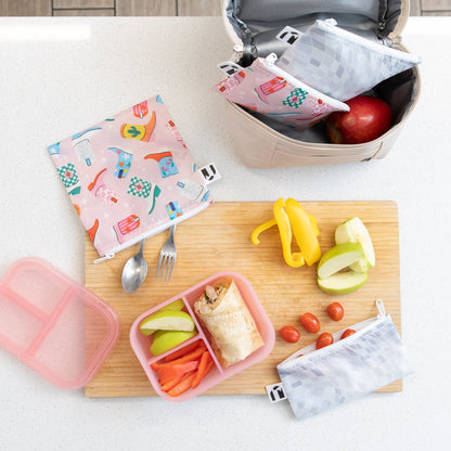 Lunchbox Legends 6-Piece Set: Disco Pink Jelly | Bumkins