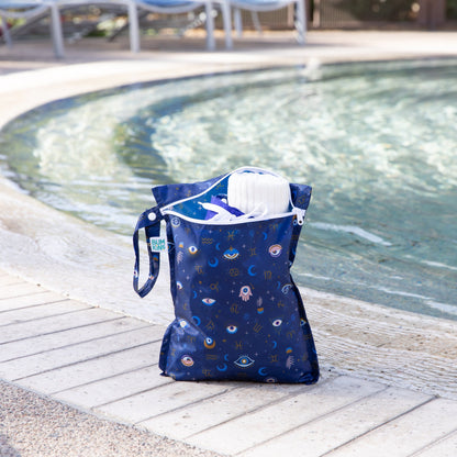Evil Eye Print Wet Bag + Clear Travel Bags, Waterproof | Bumkins
