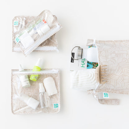 Boho Wander Print Waterproof Bag Set for Travel, Lightweight | Bumkins