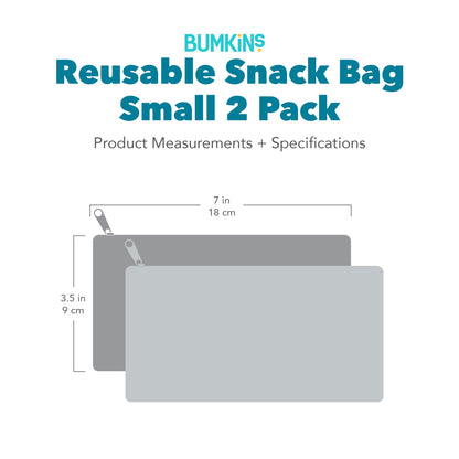 Sunshine Boho Chic Reusable Zippered Snack Bag Set of 2 | Bumkins