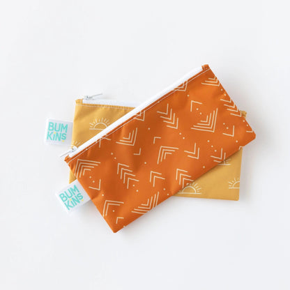 Sunshine Boho Chic Reusable Zippered Snack Bag Set of 2 | Bumkins