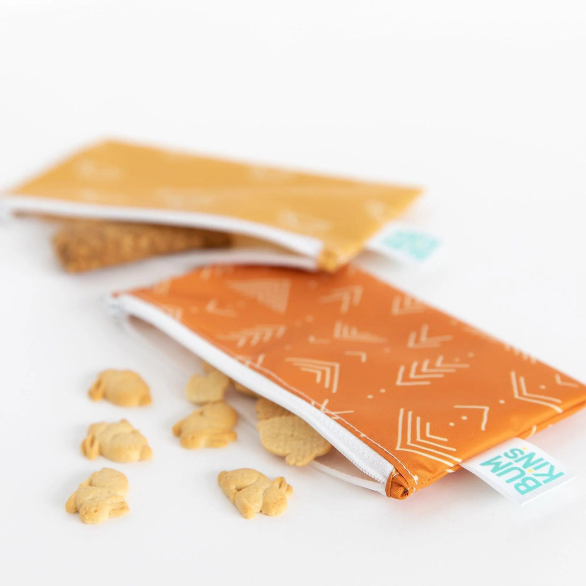 Sunshine Boho Chic Reusable Zippered Snack Bag Set of 2 | Bumkins