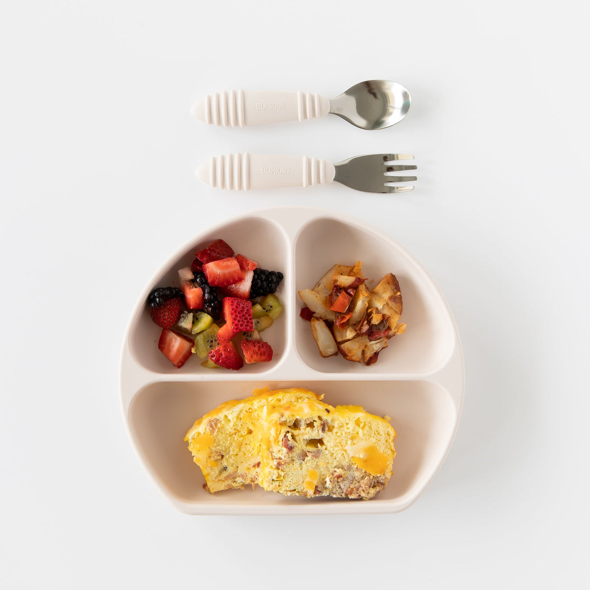 Toddler Silverware Made to Help Littles Scoop + Pierce Food | Bumkins