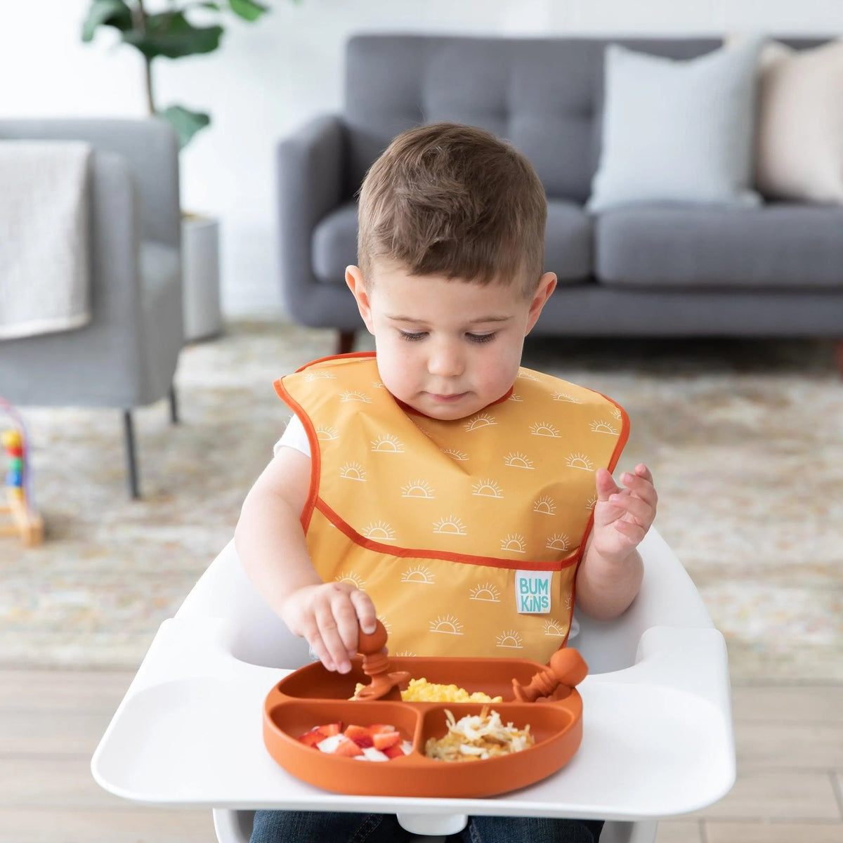Platinum Silicone 3 Section Plate That Suctions to Surfaces | Bumkins
