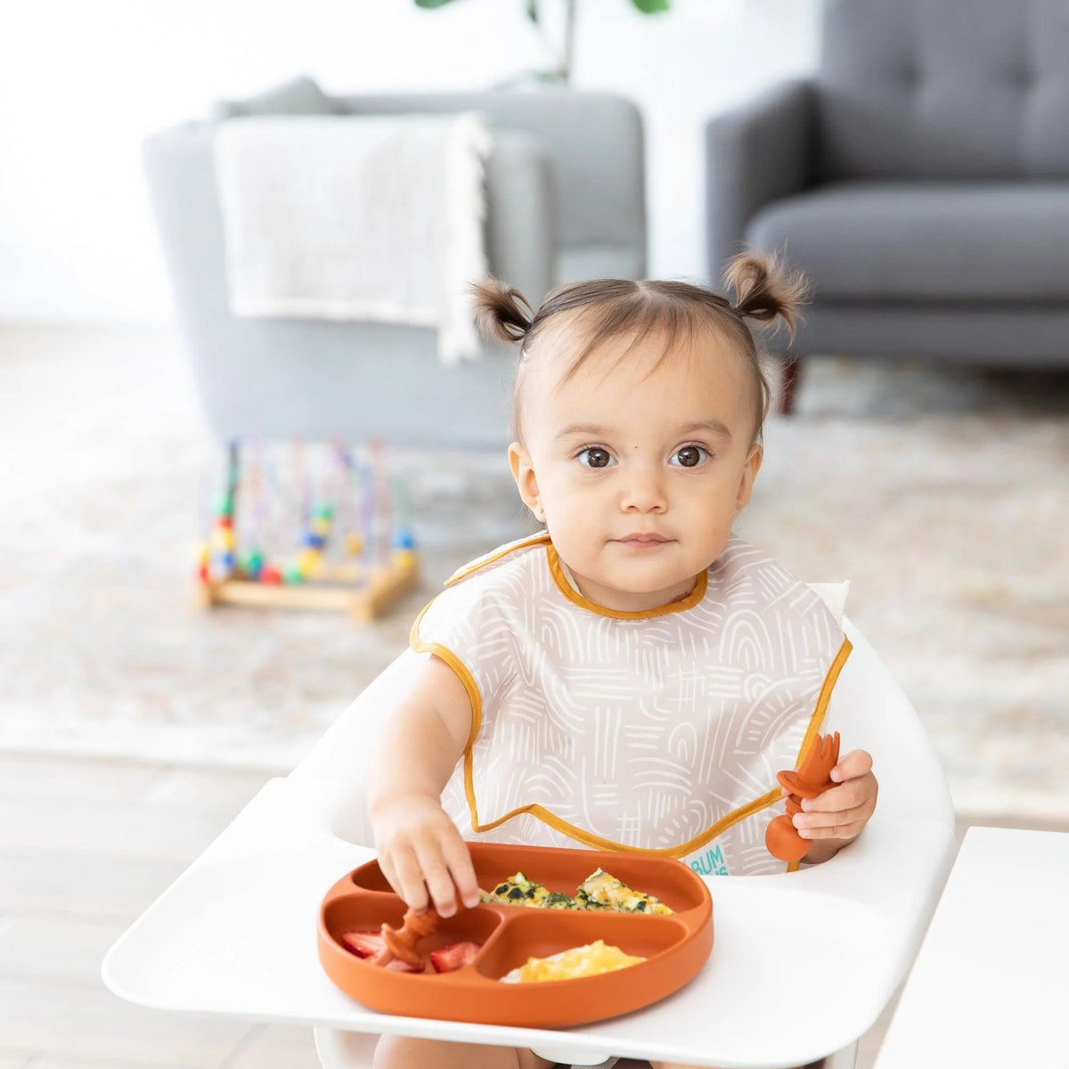 Platinum Silicone 3 Section Plate That Suctions to Surfaces | Bumkins