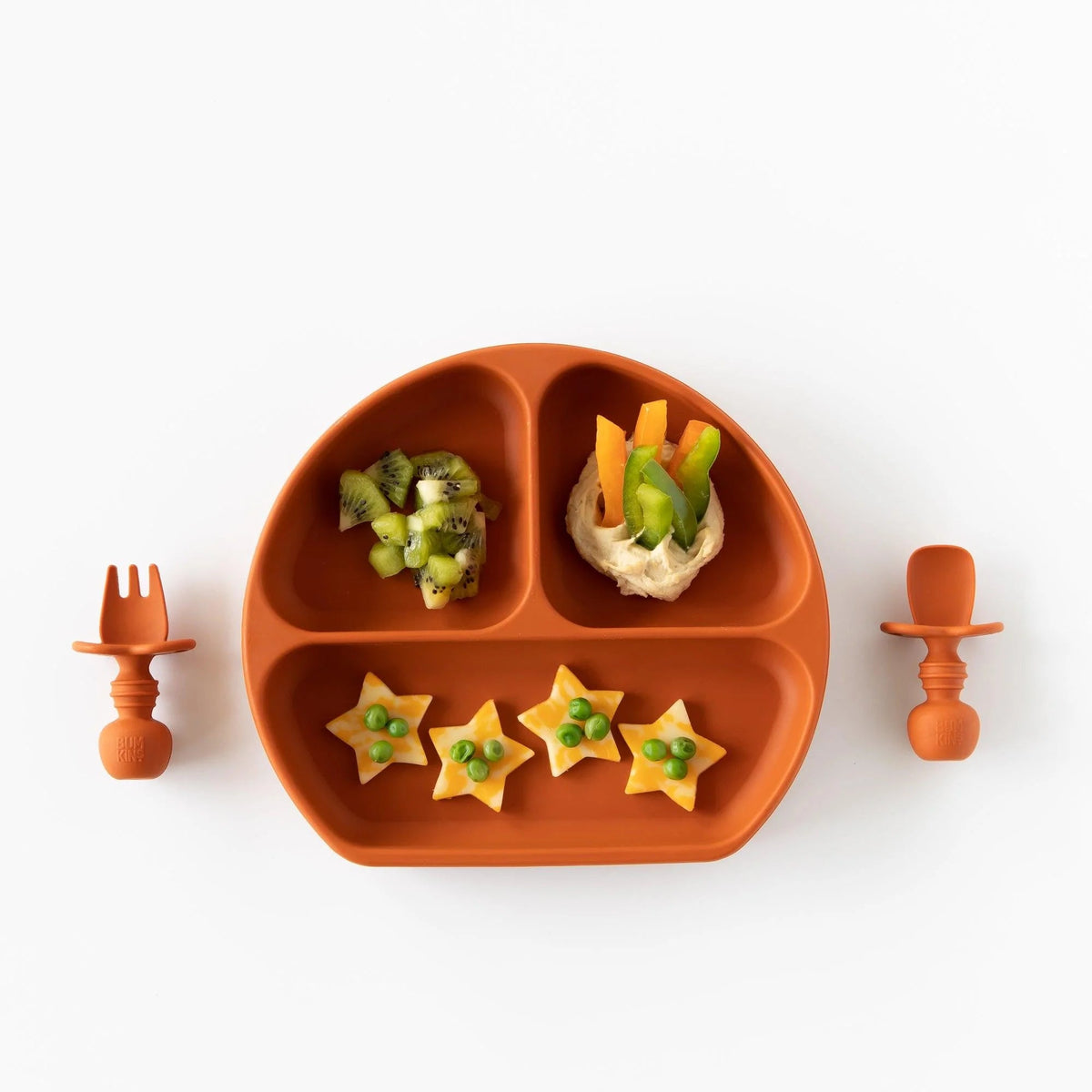 Platinum Silicone 3 Section Plate That Suctions to Surfaces | Bumkins
