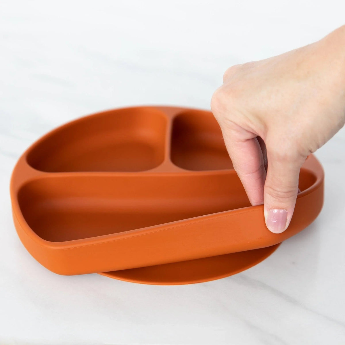 Platinum Silicone 3 Section Plate That Suctions to Surfaces | Bumkins