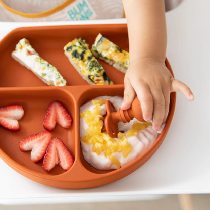 Baby Teething Utensils Set For Early Self-Feeding in Clay | Bumkins