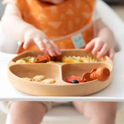 Baby Teething Utensils Set For Early Self-Feeding in Clay | Bumkins