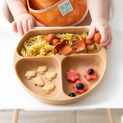 Baby Teething Utensils Set For Early Self-Feeding in Clay | Bumkins